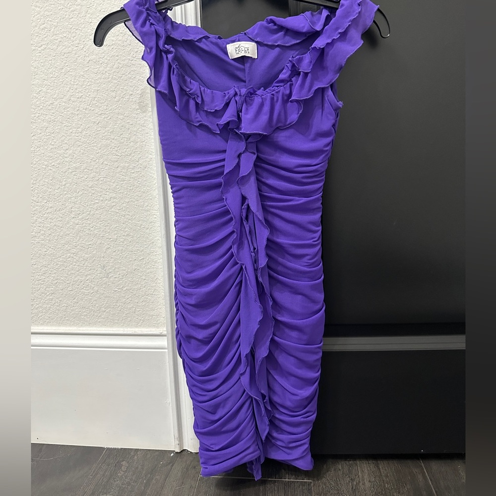 Purple mini dress